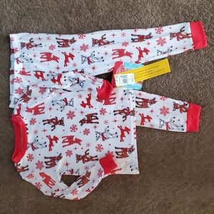 Boys Girls Rudolph The Red Nosed Reindeer Pajamas Size 4 6 8 10 NWT